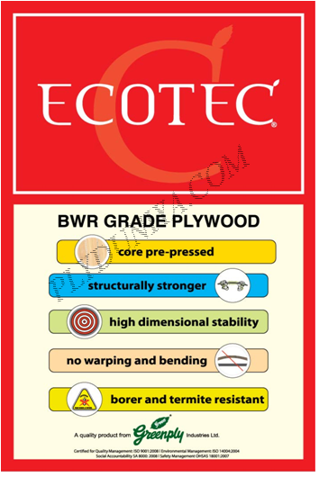 Greenply Ecotec Bwp Grade Plywood  Thickness 15 Mm Plywood